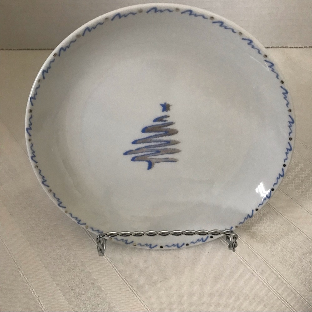 Boston Warehouse‎ Small Christmas Tree Dessert Plate -1